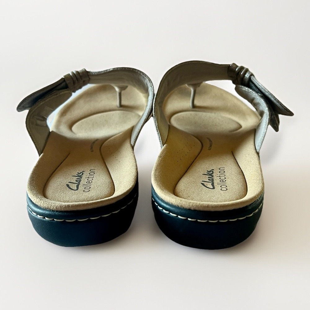 Clarks Collection Laurieann Rae Taupe Thong Sandals Women's Size 10M - Picture 5 of 7